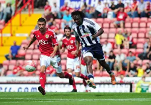 Season 11-12 Prints: Bristol City vs West Brom: Tchoyi Scores for the Baggies at Ashton Gate