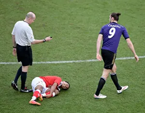 Bristol City V West Ham Prints: Bristol City vs West Ham: Korey Smith Fouls Andy Carroll