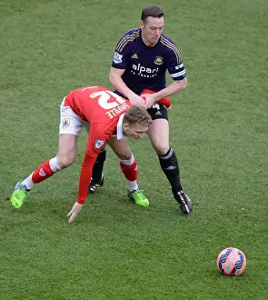 Bristol City V West Ham Prints: Bristol City vs West Ham: Nolan Fouls Saville in FA Cup Clash