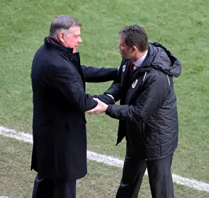 Bristol City V West Ham Prints: Bristol City vs. West Ham United: Steve Cotterill and Sam Allardyce Face Off in FA Cup Fourth Round