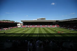 Opening Game Prints: Bristol City vs Wigan Athletic: Fans Gather at Ashton Gate Stadium's New Lansdown Stand (Sky Bet EFL Championship)