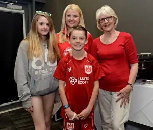 Bristol City V Wigan Athletic Prints: Bristol City vs Wigan Athletic: Mascot Family Photo