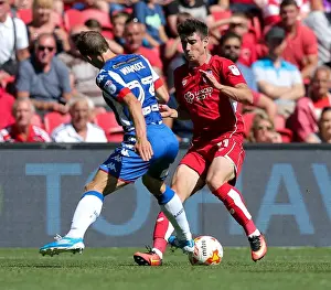 Opening Game Prints: Bristol City vs Wigan Athletic: O'Dowda vs Warnock - Intense Tackle
