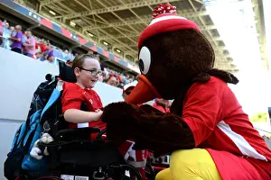 Bristol City V Wigan Athletic Prints: Bristol City vs Wigan Athletic: Scrumpy with Oskar at Ashton Gate