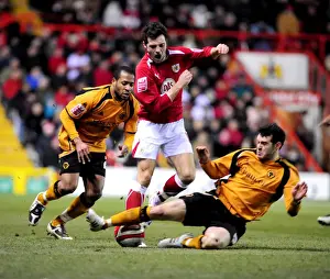 Bristol City V Wolverhampton Wanderers Prints: Bristol City vs. Wolverhampton Wanderers: A Football Rivalry from the 08-09 Season