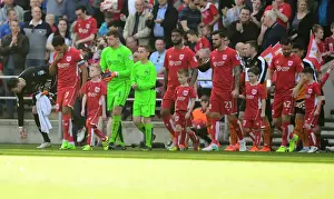 Bristol City V Wolverhampton Wanderers Prints: Bristol City vs. Wolverhampton Wanderers: Sky Bet Championship Kick-Off - Mascots and Players Walk Out