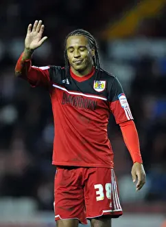 Bristol City vs Wolves: Neil Danns in Action at Ashton Gate Stadium, Championship Football Match - December 1, 2012
