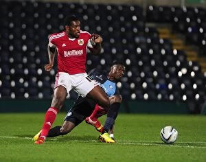 Images Dated 8th October 2013: Bristol City vs Wycombe Wanderers: Johnstone's Paint Trophy Clash at Adams Park (2013)