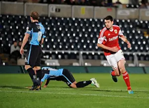 Wycombe Wanderers V Bristol City Prints: Bristol City vs Wycombe Wanderers in the Johnstone's Paint Trophy Clash at Adams Park (2013)