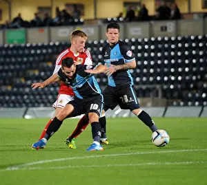 Wycombe Wanderers V Bristol City Prints: Bristol City vs Wycombe Wanderers: The Rivalry in the Johnstone's Paint Trophy at Adams Park (October 8)