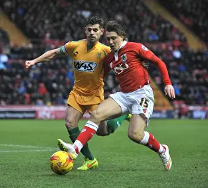 Bristol City V Yeovil Town Prints: Bristol City vs Yeovil Town: Luke Freeman Fights Off Pressure
