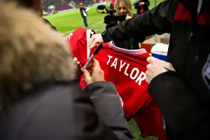 Bristol City V Sheffield Wednesday Prints: Bristol City Welcomes New Signing Matty Taylor at Half Time against Sheffield Wednesday