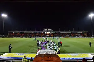 Yeovil Town V Bristol City Prints: Bristol City and Yeovil Town Players Emerging from Tunnel at Huish Park