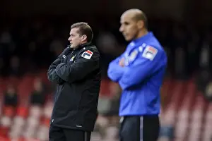 Bristol City V Stevenage Prints: Bristol City's 2-0 Lead Over Stevenage: Graham Westley's Concerned Expression