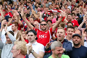 Fulham V Bristol City Prints: Bristol City's 4-0 Victory Over Fulham: Celebrating at Craven Cottage