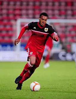 Pre Season Prints: Bristol City's Aaron Hollaway in Action Against Dunfermline Athletic