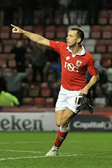 Images Dated 10th December 2014: Bristol City's Aaron Wilbraham Celebrates Goal in Johnstones Paint Trophy Match Against Coventry