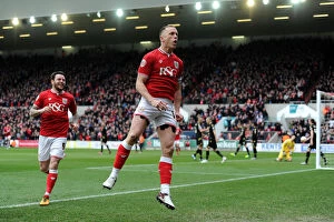 Images Dated 19th March 2016: Bristol City's Aaron Wilbraham Celebrates Goal Against Bolton Wanderers (190316)