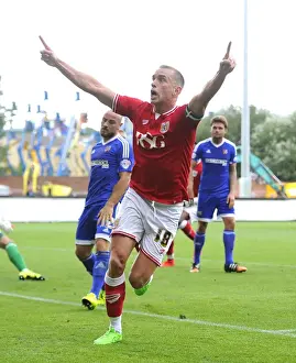 Bristol City V Brentford Prints: Bristol City's Aaron Wilbraham Celebrates Goal Against Brentford