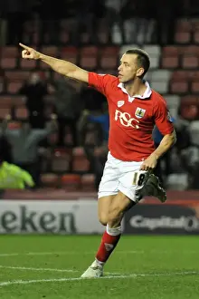 Bristol City's Aaron Wilbraham Celebrates Goal in Johnstones Paint Trophy Match Against Coventry City