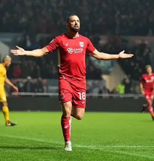 Bristol City's Aaron Wilbraham Celebrates Goal Against Preston North End