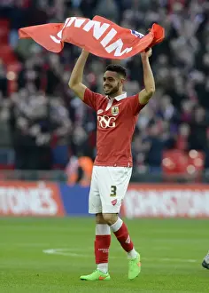 Bristol City's Aaron Wilbraham Celebrates Johnstone's Paint Trophy Victory Over Walsall at Wembley Stadium