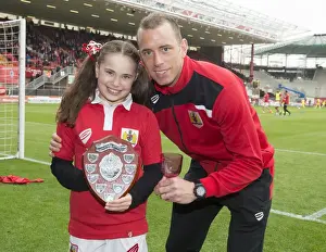 Bristol City's Aaron Wilbraham Celebrates Top Scorer Award vs Walsall (2015)