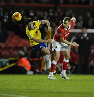 Bristol City V Crawley Town Prints: Bristol City's Aaron Wilbraham Heads the Ball vs Crawley Town