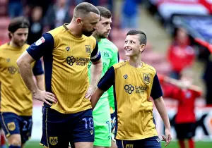 Barnsley V Bristol City Prints: Bristol City's Aaron Wilbraham and Mascot Before Barnsley Match, October 2016