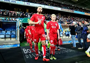 Bristol City's Aaron Wilbraham and Mascot Prepare for Huddersfield Clash, Sky Bet Championship (10.12.16)