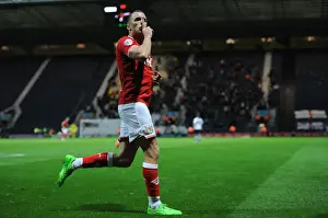Bristol City's Aaron Wilbraham Scores the Equalizer Against Preston North End, Sky Bet Championship 2015