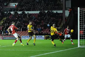Bristol City's Aaron Wilbraham Scores the Game-Winning Goal Against AFC Wimbledon in the Johnstone's Paint