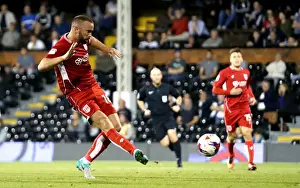 Fulham V Bristol City EFL Cup Prints: Bristol City's Aaron Wilbraham Scores Wide in EFL Cup Clash Against Fulham