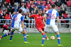 Bristol City's Aaron Wilbraham Scores the Winning Goal Against Blackburn Rovers at Ashton Gate Stadium