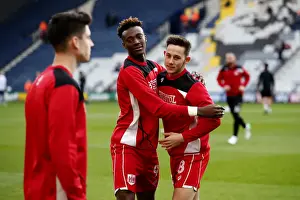 Preston North End V Bristol City Prints: Bristol City's Abraham and Brownhill in Action against Preston North End (04.04.17)
