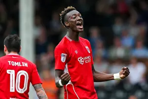 Fulham V Bristol City Prints: Bristol City's Abraham and Freeman Celebrate 2-0 Lead Over Fulham