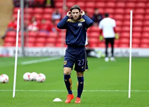 Barnsley V Bristol City Prints: Bristol City's Adam Matthews Warming Up Ahead of Barnsley Clash, Oakwell Stadium, 2016