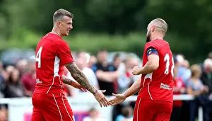 The Grove Prints: Bristol City's Aden Flint and Aaron Wilbraham Celebrate Goal Against Hengrove Athletic