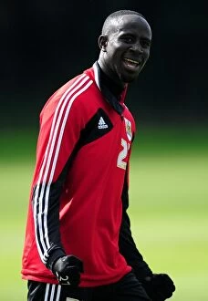 Images Dated 27th September 2012: Bristol City's Albert Adomah in Action during Training, September 2012