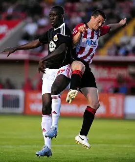 Images Dated 26th July 2010: Bristol Citys Albert Adomah battles for the ball