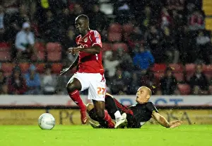 Bristol City V Swindon Town Prints: Bristol City's Albert Adomah Fouls by Swindon Town's Alan McCormack - League Cup Clash