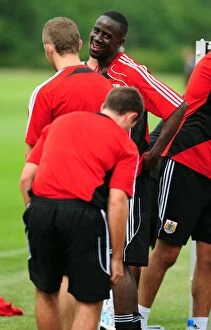 Images Dated 1st July 2010: Bristol City's Albert Adomah Prepares for Championship Pre-Season Training