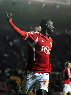 Bristol City V Reading Prints: Bristol City's Albert Adomah Scores Opening Goal Against Reading in Championship Match