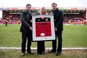 Bristol City V Barnsley Prints: Bristol City's Amy Kington Receives Signed Shirt from Dougie Allward after Barnsley Match