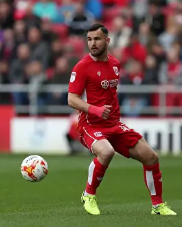 Bristol City V Queens Park Rangers Prints: Bristol City's Bailey Wright in Action Against Queens Park Rangers at Ashton Gate