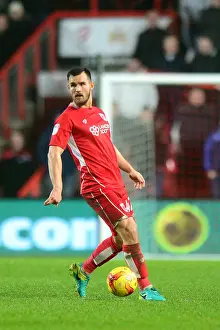 Bristol City's Bailey Wright in Action Against Sheffield Wednesday, Sky Bet Championship 2017