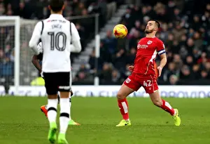 Derby County V Bristol City Prints: Bristol City's Bailey Wright in Control at iPro Stadium during Derby County Clash