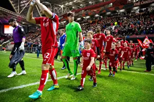 Bristol City V Sheffield Wednesday Prints: Bristol City's Bailey Wright Leads Out Team Against Sheffield Wednesday