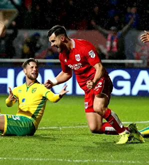 Bristol City V Norwich City Prints: Bristol City's Bailey Wright Scores Dramatic Equalizer Against Norwich City in Sky Bet Championship