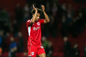 Framed Print : Bristol City's Bobby Reid Celebrates 1-0 Win Over Leeds United, Sky Bet EFL Championship, Ashton Gate Stadium Framed Print : Bristol City's Bobby Reid Celebrates 1-0 Win Over Leeds United, Sky Bet EFL Championship, Ashton Gate Stadium